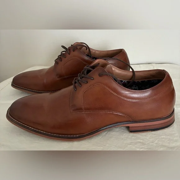 Madden Ortholite Men’s Vegan Leather Oxford Lace-up Dress Shoes, Cognac; Size 13